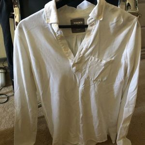 Men’s Bonobos White Long Sleeve Polo Shirt
